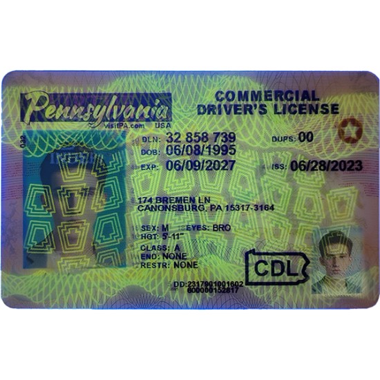 Fake Pennsylvania CDL Fake Pennsylvania CDL