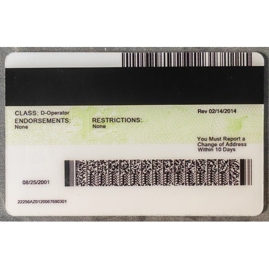 Arizona scannable id from fakeidfactory Arizona scannable id,fake scannable id,scannable fake id