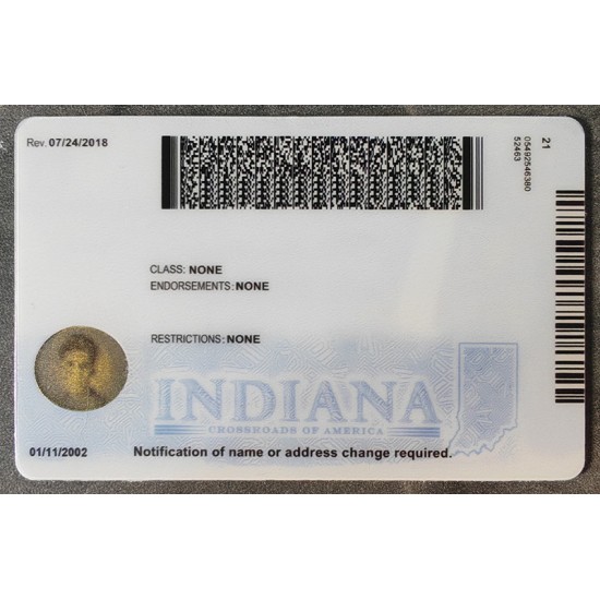 indiana id cards have all the elements of security. indiana id,indiana id card