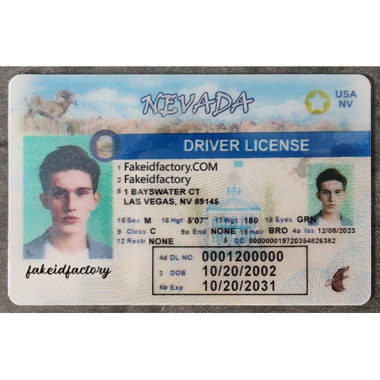 Nevada Fake ID is correctly printed on the same teslin or polycarbonate as the real card. fake nevada id,fake legit ids