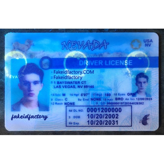 Nevada Fake ID is correctly printed on the same teslin or polycarbonate as the real card. fake nevada id,fake legit ids