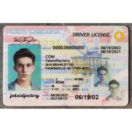 North Carolina Fake ID not only looks realistic but has all the security elements. fake north carolina id,scannable fake ids