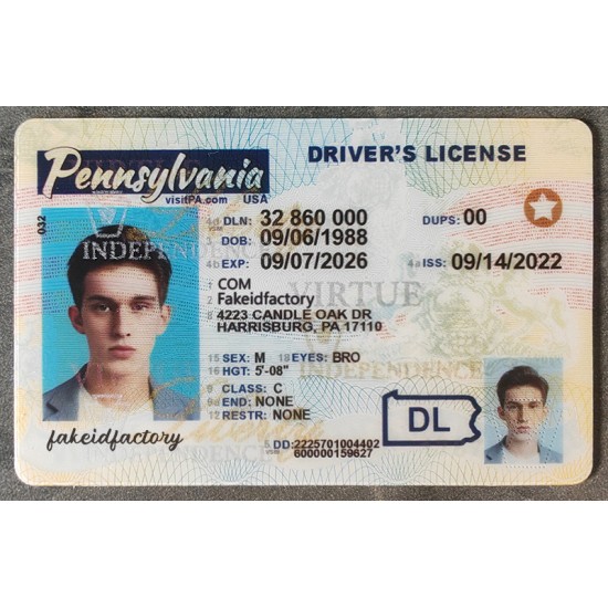 fakeidfactory use the most mature production to produce Pennsylvania Fake ID with all the safety elements. fake ids in pennsylvania,novelty id cards