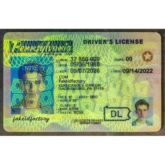 fakeidfactory use the most mature production to produce Pennsylvania Fake ID with all the safety elements. fake ids in pennsylvania,novelty id cards