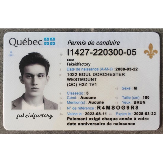 Quebec Fake ID can be customized with your images and information quebec id,fake real id